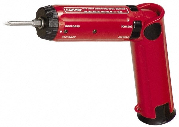 Cordless Screwdriver: 2.4V, 1/4" Bit Holder, 26 in/lb