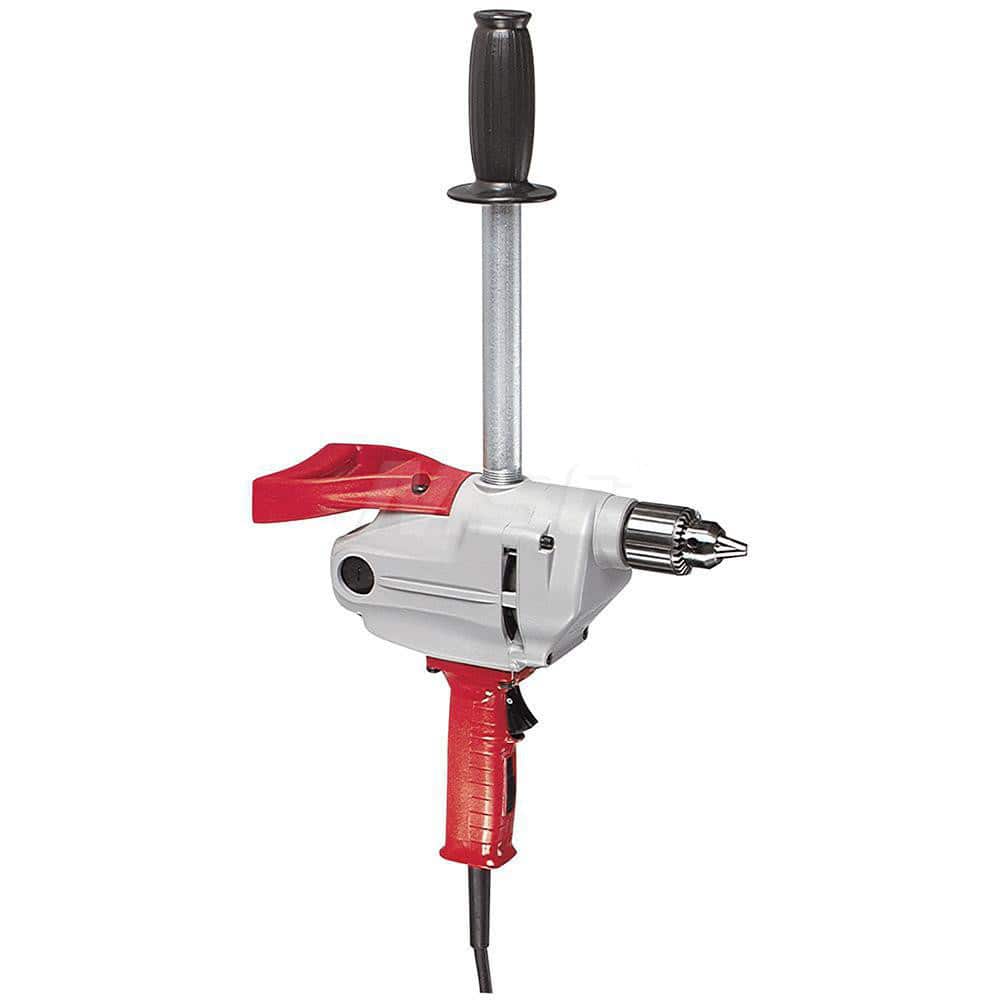 Electric Drill: 1/2" Keyed Chuck, D-Handle & Spade, 450 RPM