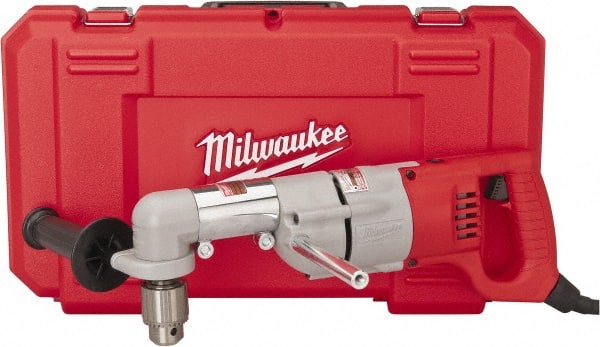 Electric Drill: 1/2" Keyed Chuck, D-Handle, 500 RPM