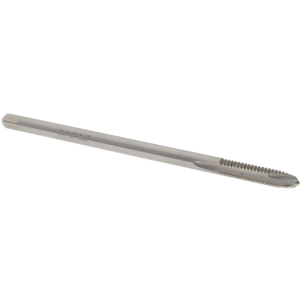 Extension Tap: 10-24, 2 Flutes, H3, Bright/Uncoated, High Speed Steel, Spiral Point