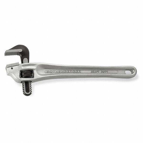 Offset Pipe Wrench: 14" OAL, Aluminum