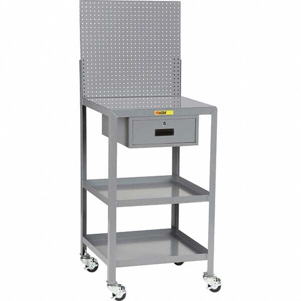 24" Wide x 66" High x 22" Deep, Pegboard Panel Mobile Shop Desk