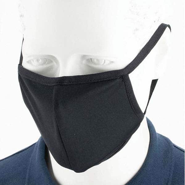 Disposable Washable Mask: Black, Size Large/X-Large