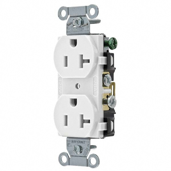 Bryant Electric - Straight Blade Duplex Receptacle: NEMA 5-20R, 20 Amps ...