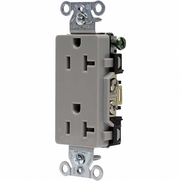 Bryant Electric Straight Blade Duplex Receptacle NEMA 520R, 20 Amps