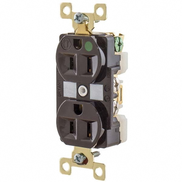 Bryant Electric - Straight Blade Duplex Receptacle: NEMA 5-15R, 15 Amps ...