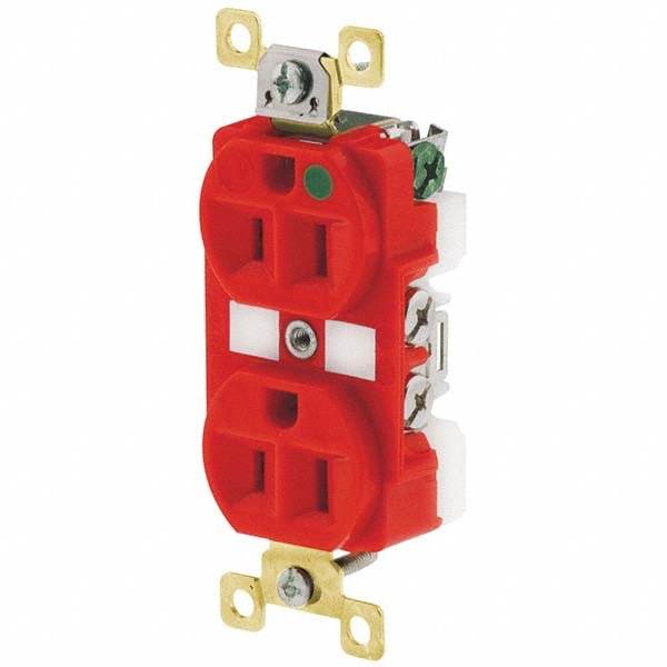 Straight Blade Duplex Receptacle: NEMA 5-15R, 15 Amps, Grounded