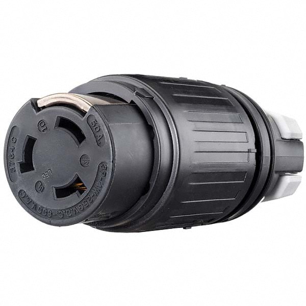 Hubbell Locking Inlet: Plug, Industrial, Non-Nema, 480V, Black