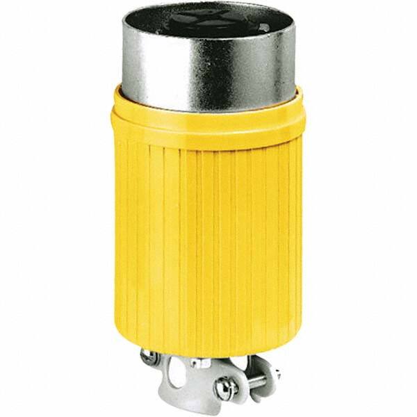 Locking Inlet: Plug, Industrial, Non-NEMA, 600V, Yellow