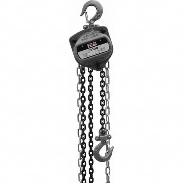 Manual Hand Chain Hoist: 0.5 Ton Working Load Limit, 40' Max Lift