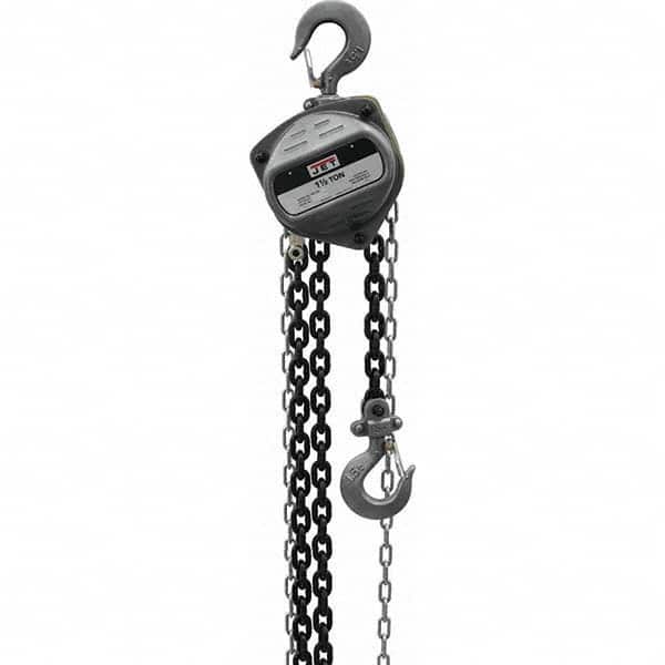 Manual Hand Chain Hoist: 1 Ton Working Load Limit, 50' Max Lift