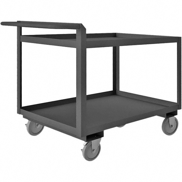 Load Capacity 1200 lb Number of Shelves: 3-1 Each Durham Mfg Co Steel Flat Handle Utility Cart Load Capacity 1200 lb Number of Shelves: 3-1 Each Durham Mfg Co Steel Flat Handle Utility Cart