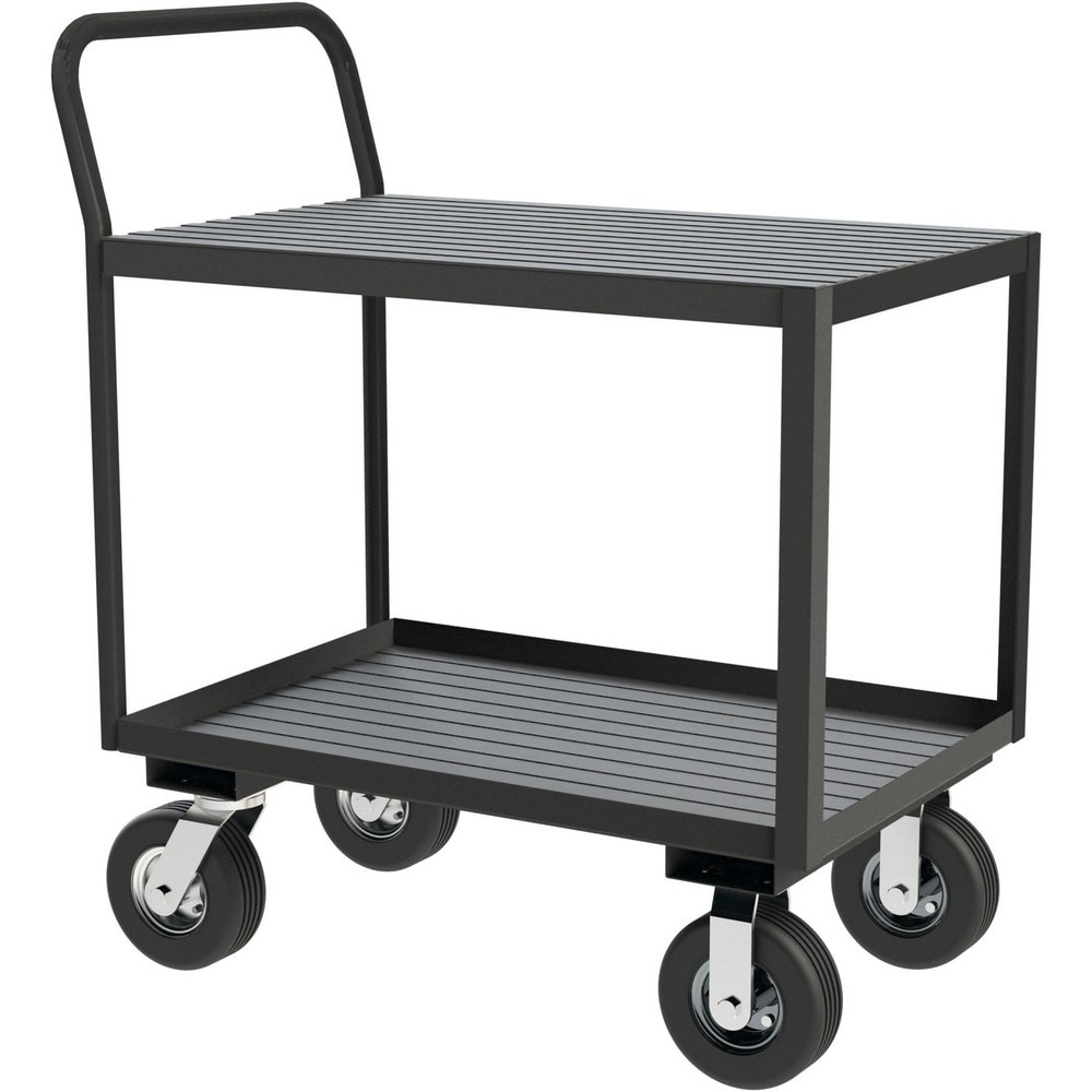 Rubbermaid - Instrument Utility Cart: Plastic, Gray - 89758742