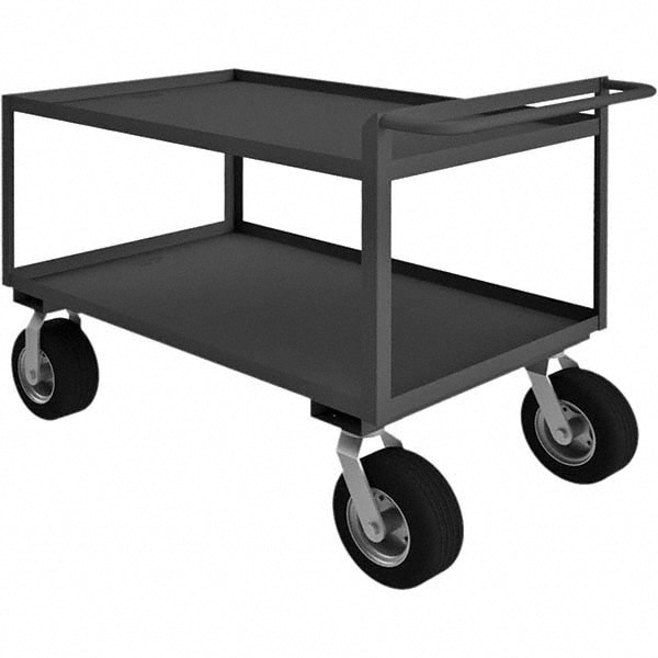 Wire Spool Utility Cart: Steel, Gray