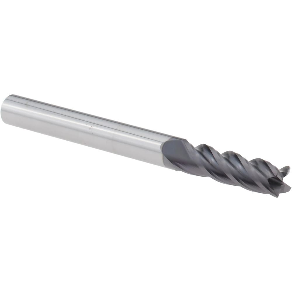 Corner Radius End Mill: 4.78 mm Dia, 5/8" LOC, 0.0100" Radius, 4 Flute, Solid Carbide