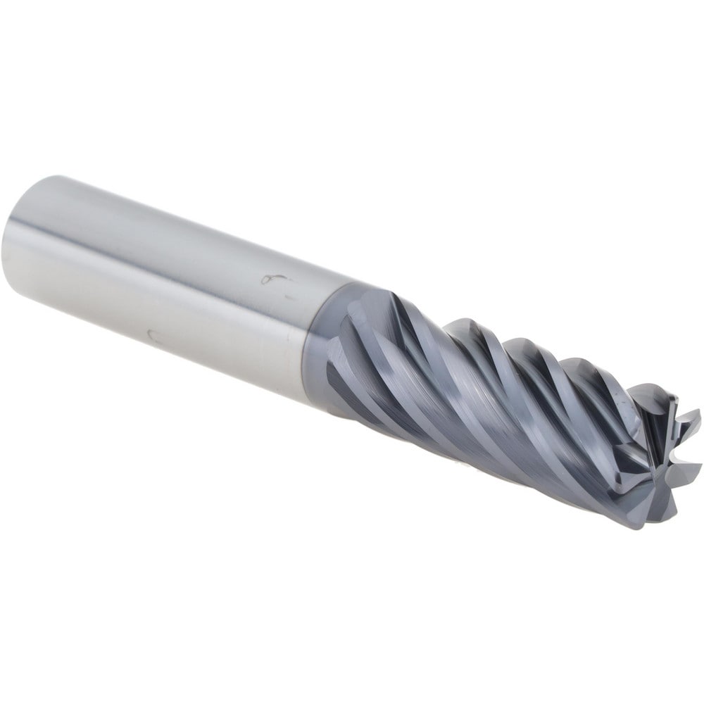 Corner Radius End Mill: 1/2" Dia, 1-1/4" LOC, 0.0300" Radius, 7 Flute, Solid Carbide