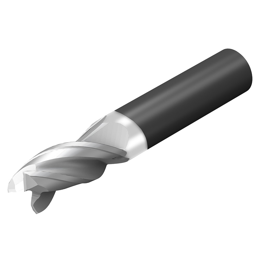 Sandvik Coromant 8037577 Square End Mill: 1/2 Dia, 1-1/4 LOC, 1/2 Shank Dia, 3 OAL, 3 Flutes, Solid Carbide 