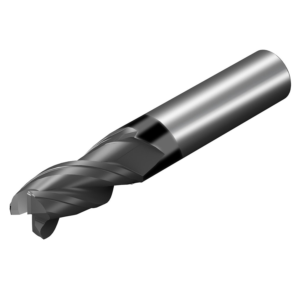 Sandvik Coromant 8035607 Square End Mill: 5/16" Dia, 3 Flutes, 3/4" LOC, Solid Carbide, 38 ° Helix 