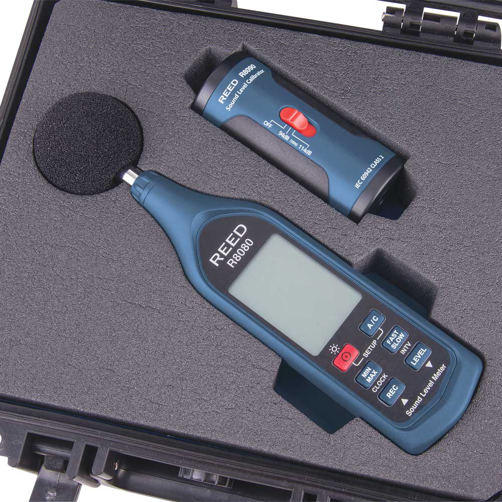 REED Instruments Sound Meter A & C Frequency Weight, LCD Display