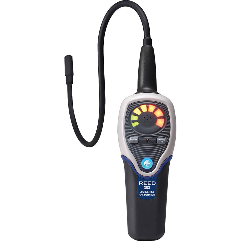 REED Instruments C-383 Multi-Gas Detector: Audible & Visual Signal, Tricolor LED Bar Indicator 