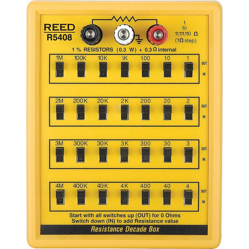 Earth Ground Resistance Testers; Maximum Earth Ground Resistance (kiloohm): 110 ; Minimum Earth Ground Resistance (kiloohm): 1 ; Resolution (Ohms): 1-110 ; Operating Frequency (Hz): 0 ; Power Supply: No Battery Required ; PSC Code: 6625
