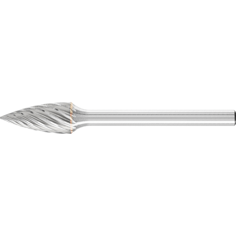 PFERD SG-51, 1/4" Cut Diam, 1/8" Shank Diam, Carbide Inox Cut Tree w/ Pointed End Burr - 1-11/16" OAL, Point End | Part #23387