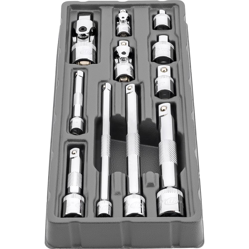 Ingersoll-Rand 752055X Socket Adapter & Universal Sets; Type: Socket Accessory Set ; Universal Size (Inch): 1/4, 3/8, 1/2 ; Adapter Size (Inch): 1/4F x 3/8M, 3/8F x 1/4M, 3/8F x 1/2M, 1/2F x 3/8M, 1/2F x 3/4M ; Number of Pieces: 11.000 