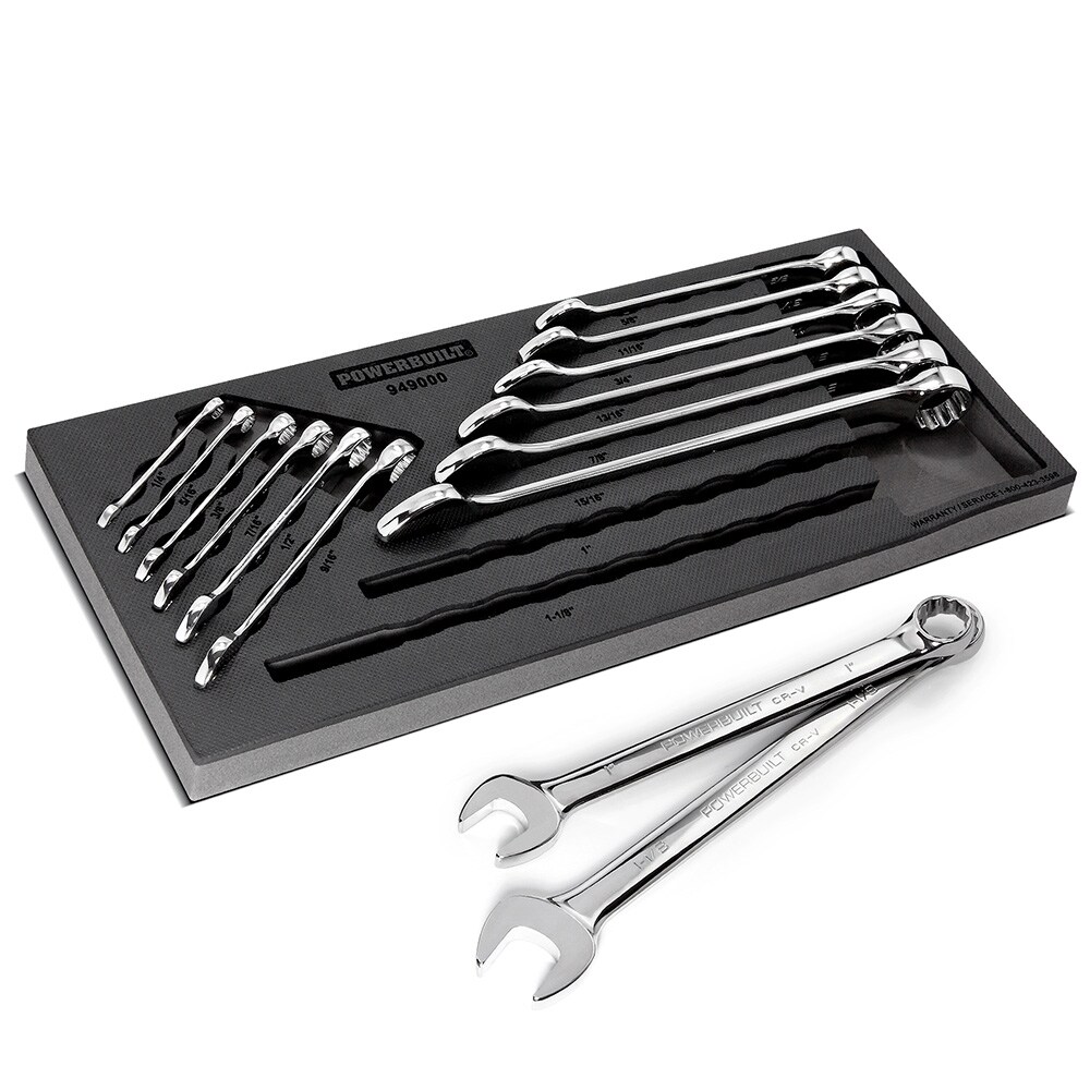 Wrench Set: 14 Pc, Inch