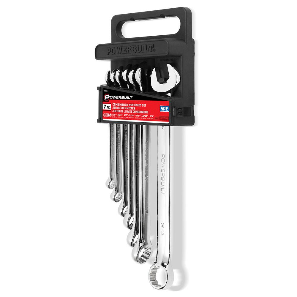 Wrench Set: 7 Pc, Inch