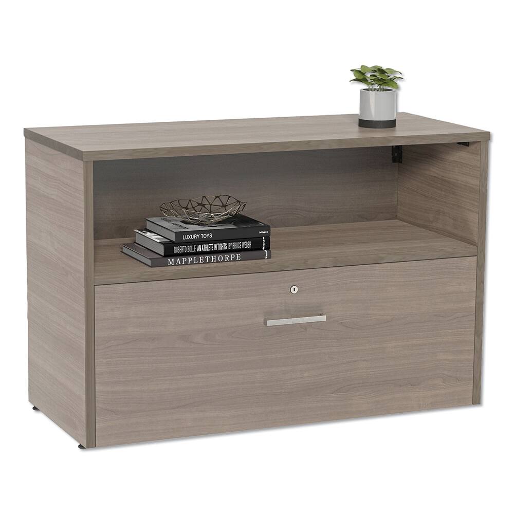 Credenzas; Type: Credenza ; Number of Drawers: 1.000 ; Length (Inch): 35-1/4 ; Height (Inch): 23-3/4 ; Depth (Inch): 15-1/4 ; Color: Natural Walnut