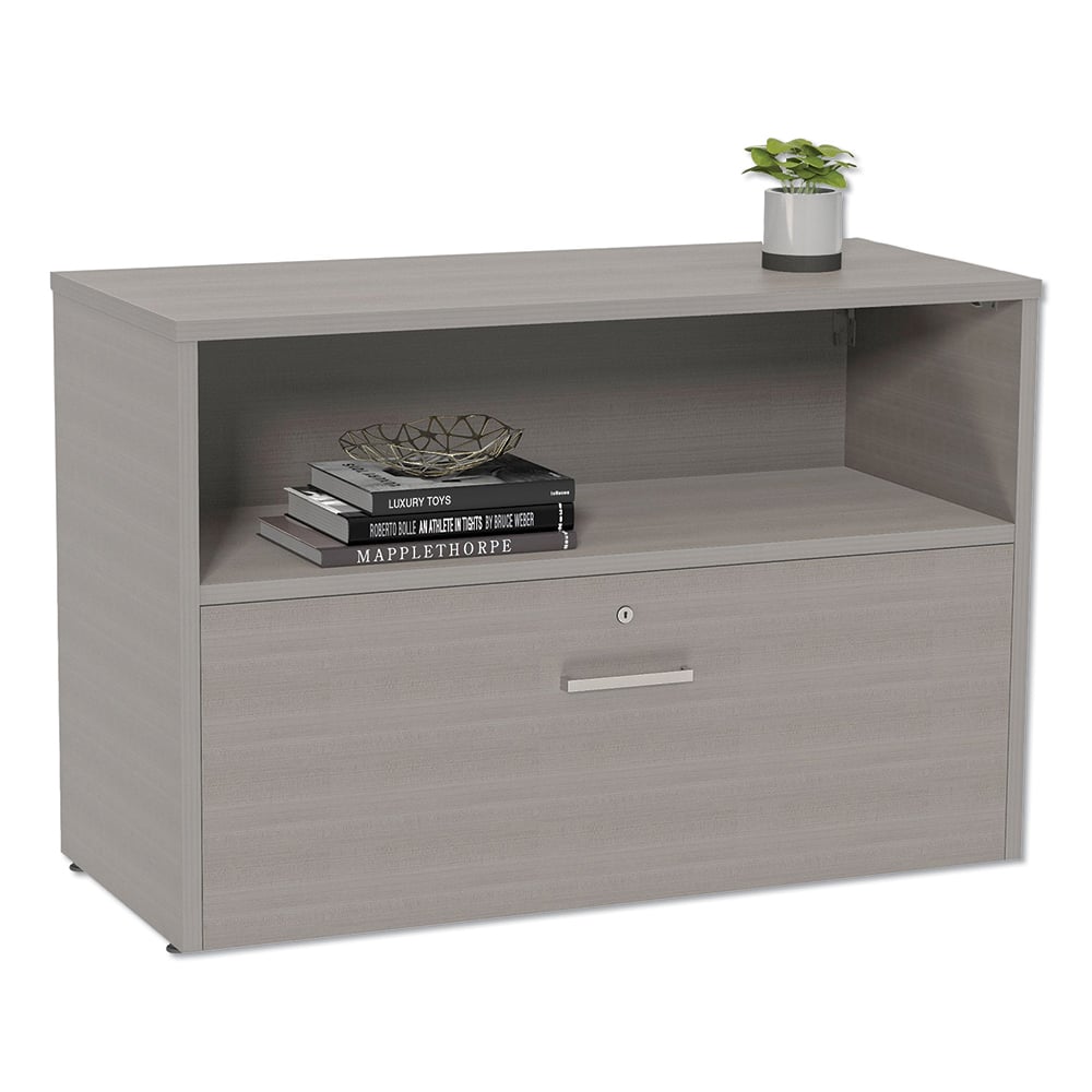 Credenzas; Type: Credenza ; Number of Drawers: 1.000 ; Length (Inch): 35-1/4 ; Height (Inch): 23-3/4 ; Depth (Inch): 15-1/4 ; Color: Ash