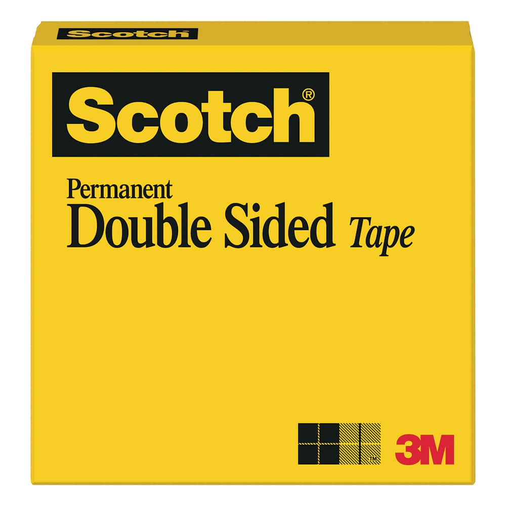 Transparent Double-Sided Acetate Tape: 1/2" Wide, 900 yd Long, 3" Thick, Acrylate Adhesive