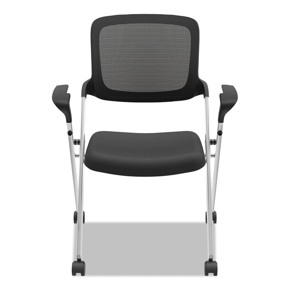 Task Chair: Fabric, Black & Silver