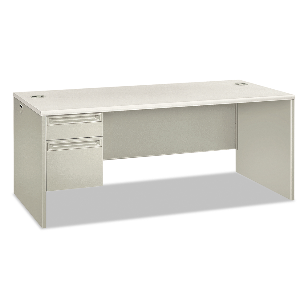 Hon Office Desks; Type Single Pedestal w/Left Hand Return ; Center