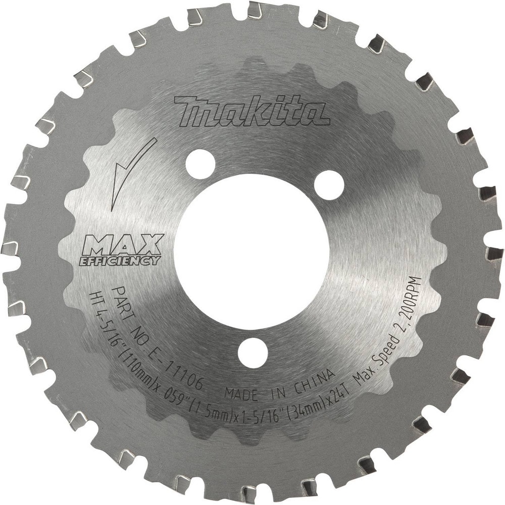 Wet & Dry Cut Saw Blade: 4-5/16" Dia, 1-11/32" Arbor Hole, 0.59" Kerf Width, 24 Teeth