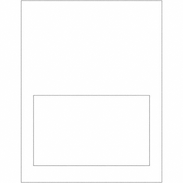 Label Maker Label: White, Paper, 4-1/4" OAL, 7" OAW - Use with Laser & Ink Jet Printers