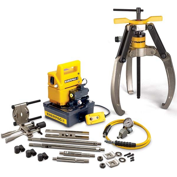 24 Ton, 6-1/2 to 6-1/2" Spread, Hydraulic Puller Set
