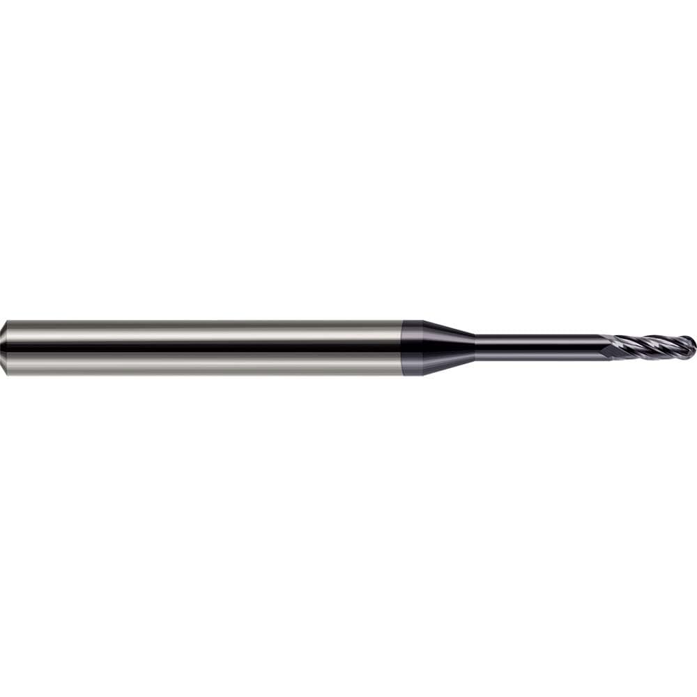 Harvey Tool 76820-C3 Ball End Mill: 0.02" Dia, 0.06" LOC, 4 Flute, Solid Carbide Image