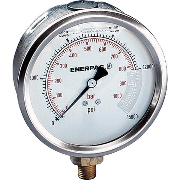 Enerpac G4089L 15,000 psi Glycerine-Filled Hydraulic Pressure Gauge 