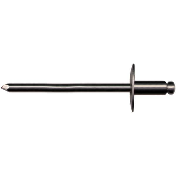 RivetKing® - Open End Blind Rivet: Size 68, Large Flange Dome Head, Steel  Body, Steel Mandrel - 67618488 - MSC Industrial Supply