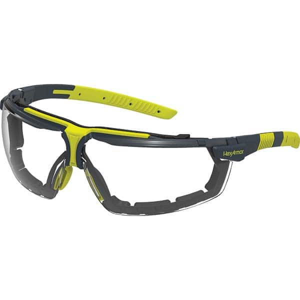 HexArmor. 11-27001-02 Safety Glass: Anti-Fog & Scratch-Resistant, Polycarbonate, Clear Lenses, Frameless, UV Protection 