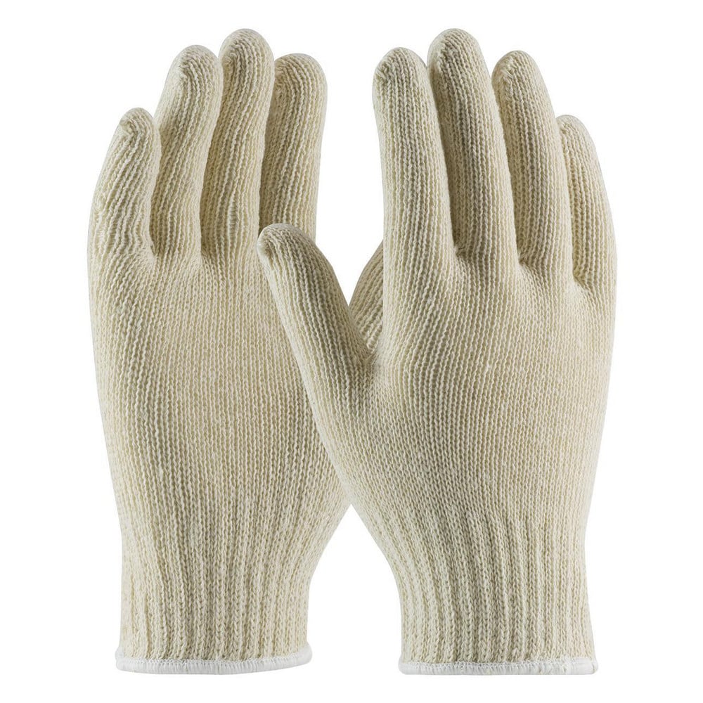 [240 Pairs, Large] Polyester Cotton Knit Safety Protection Grip Work Gloves for Painter Mechanic Industrial Warehouse Gardening, Men Women, Natural