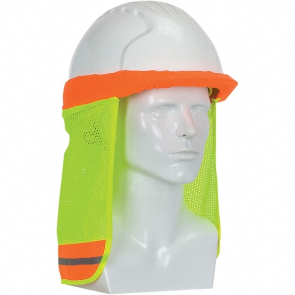 Hard Hat Neck Shade: Polyester, Yellow, Use with Cap Style & Full Brim Hard Hat