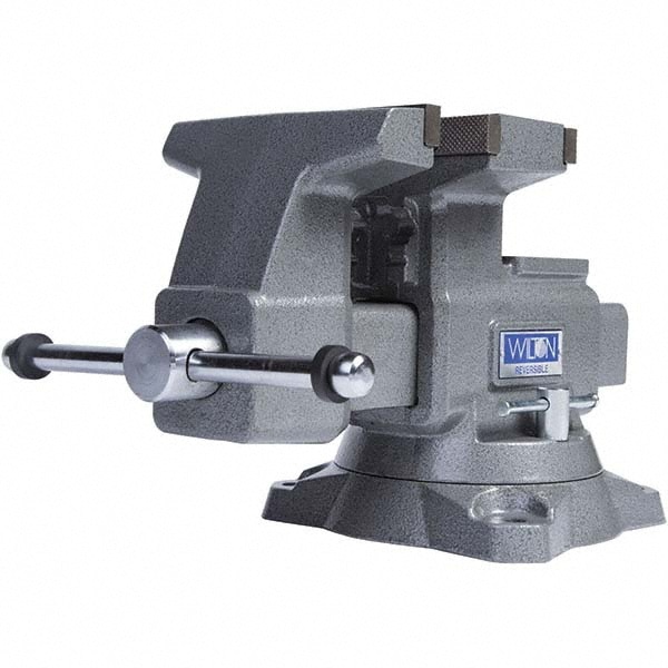 Wilton 28822 Bench & Pipe Combination Vise: 12-3/4" (Reversed) & 7-1/4" (Regular) Jaw Opening, 4" Throat Depth 