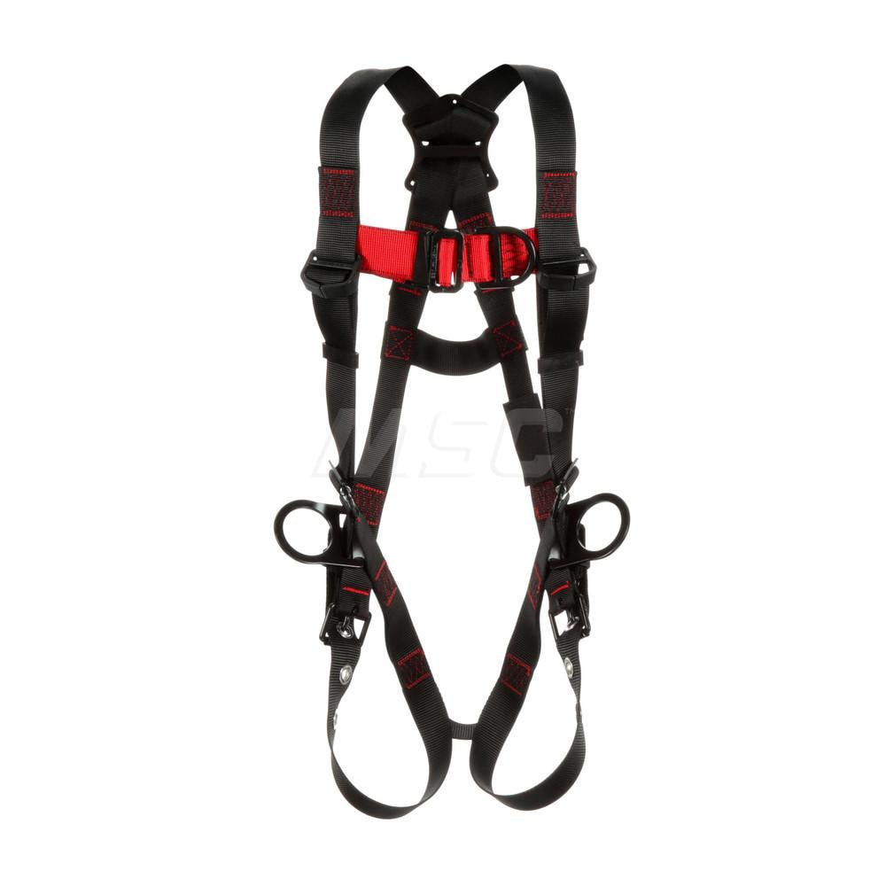 Fall Protection Harnesses: 420 Lb, Vest Style, Size Medium & Large, For Climbing & Positioning, Polyester, Back Front & Side