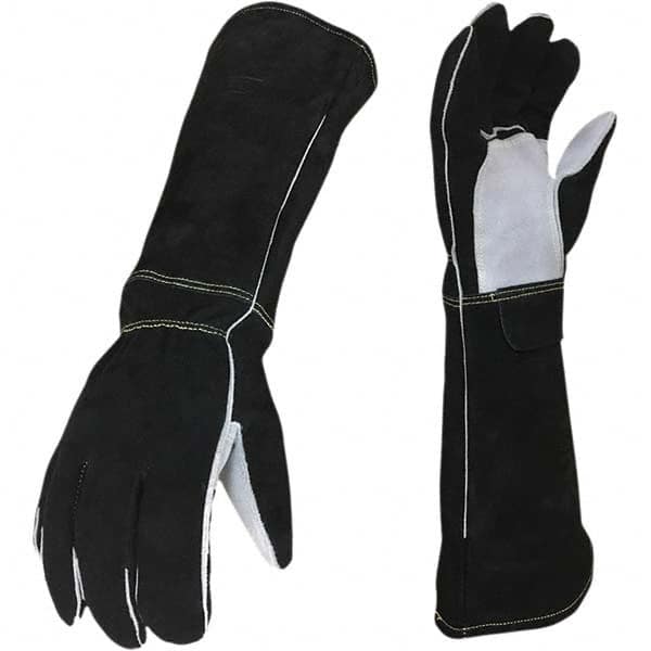 Welding Gloves: Size X-Large, Elk Split Leather, Stick Welding Application