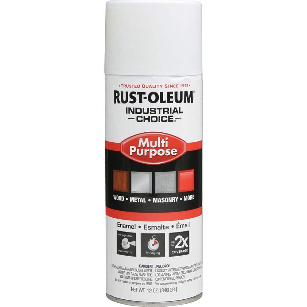 Rust-Oleum 1692830V Enamel Spray Paint: White, Gloss, 12 oz 