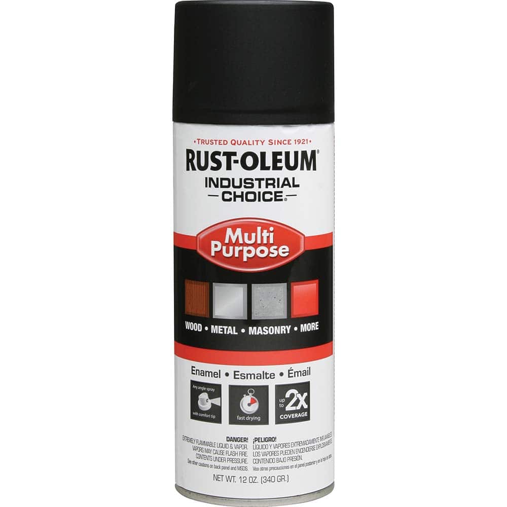 Rust-Oleum 1676830V Spray Paint, Black, Ultra-flat, 12 oz
