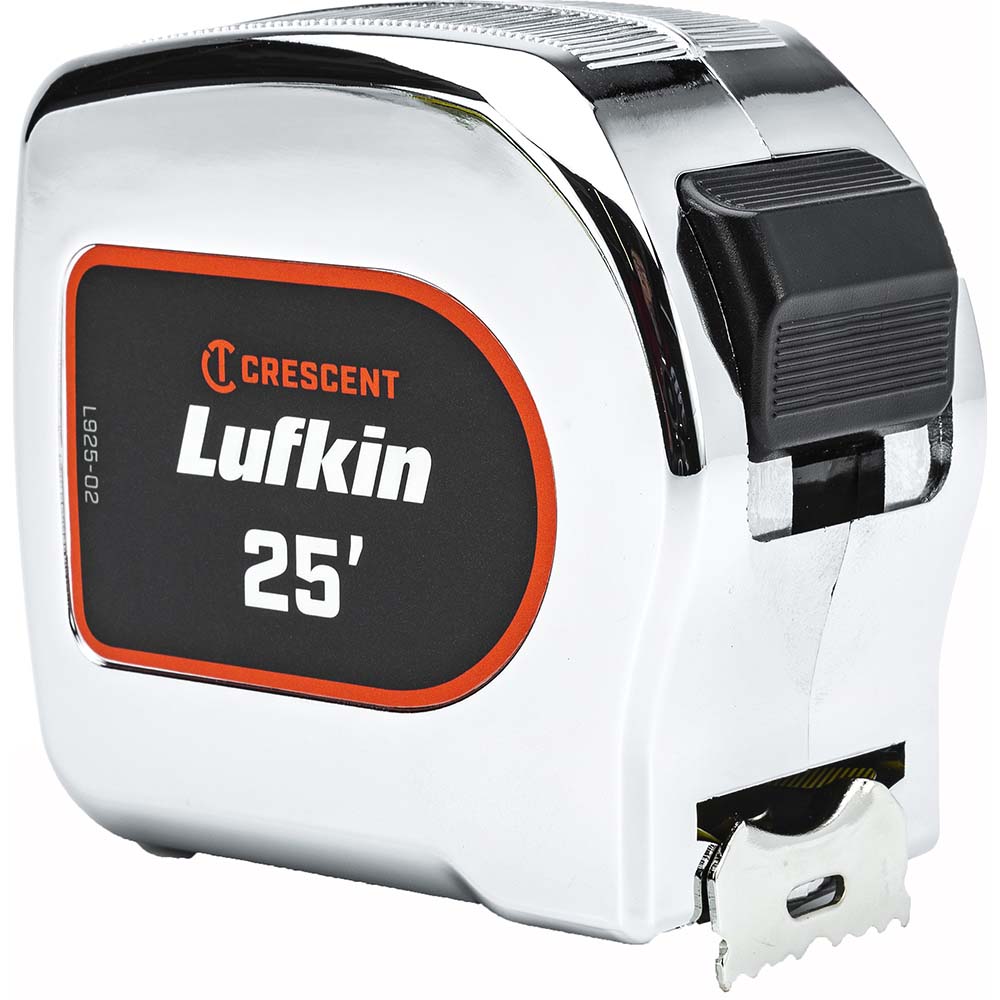 Lufkin Tape Measure 25' Long, 11/8" Width, Black & Yellow Blade MSC Industrial Supply Co.