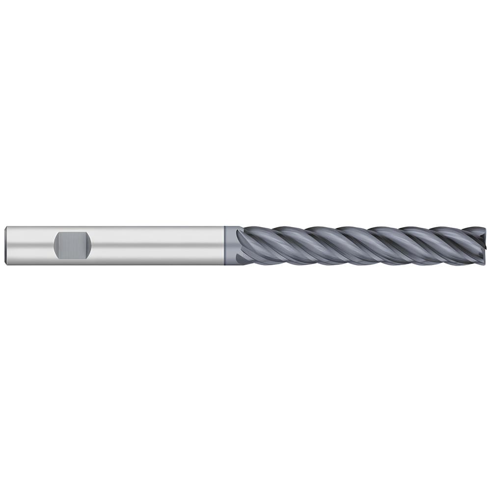 Corner Radius End Mill: 1" Dia, 3" LOC, 0.0600" Radius, 5 Flute, Solid Carbide